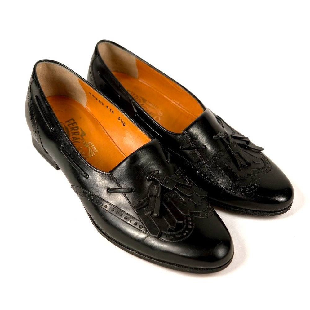 Salvatore Ferragamo Men’s Bordoux Wingtop Kiltie Tassel Designers Loafers - Picture 2 of 11